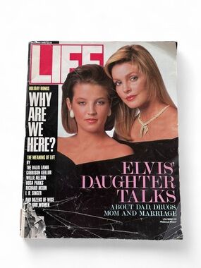 🔵 3/ $15 - LIFE Magazine Dec 1988 Lisa Marie Presley & Pricilla Presley